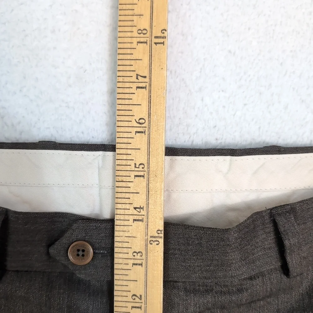 Brooks Brothers Pants Men 40x30 Madison Fit Wool Dress Green Flat Front Trousers
